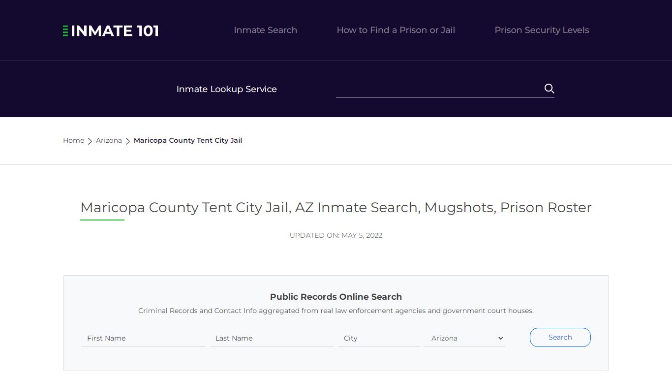 Maricopa County Tent City Jail, AZ Inmate Search, Mugshots ...
