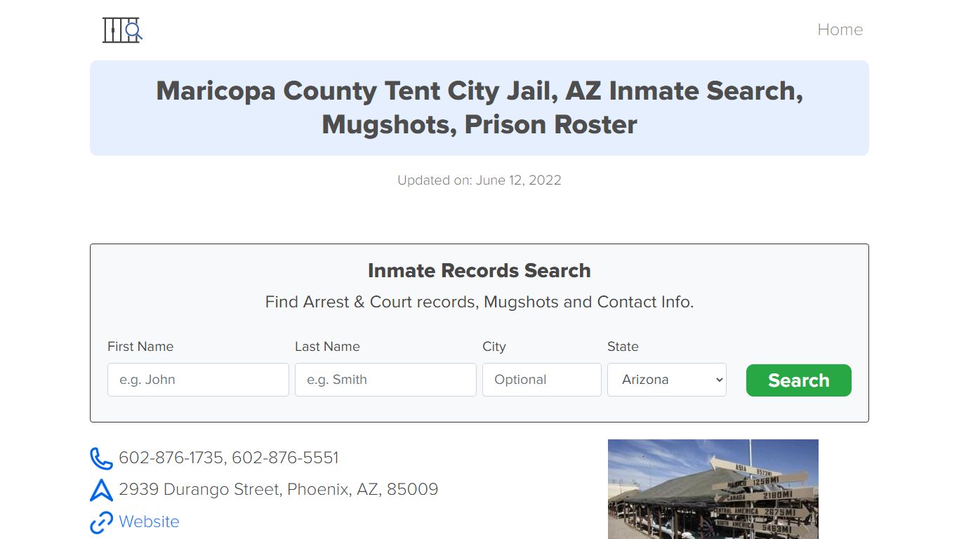 Maricopa County Tent City Jail, AZ Inmate Search, Mugshots ...